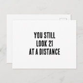 あなたは遠い誕生日にまだ21歳を見おもしろいる ポストカード (正面/裏面)