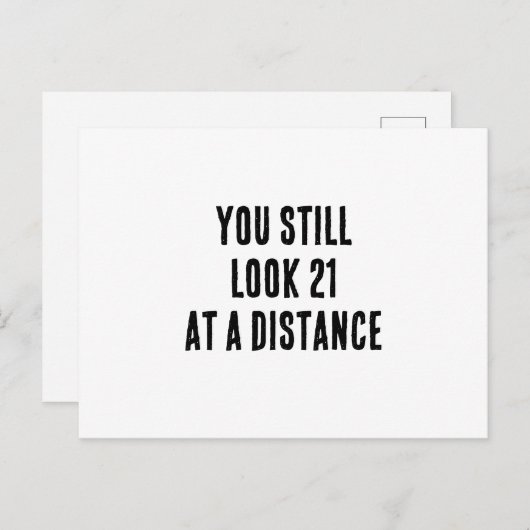 あなたは遠い誕生日にまだ21歳を見おもしろいる ポストカード (正面/裏面)