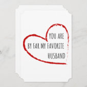 あなたは遠く私の夫お気に入りのである – おもしろいデザイン シーズンカード (正面/裏面)