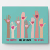 あなたは重要で、愛されている肯定テーブルトップ フォトプラーク (正面)
