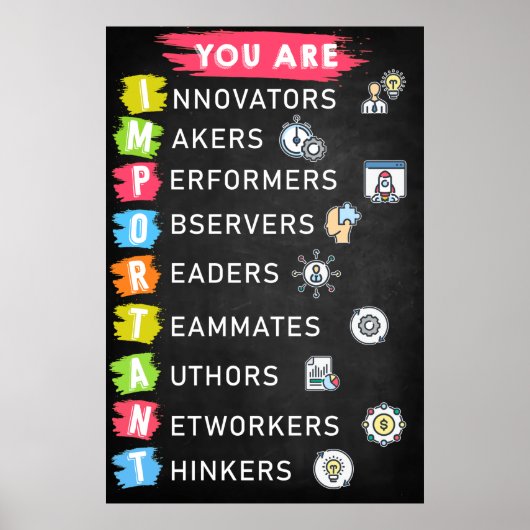 あなたは重要な教室のポスターだ ポスター (正面)