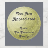 あなたは金ゴールドサークルモダンミニマリストに感謝 ワインラベル (シングルラベル)