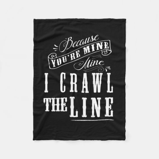 あなたは鉱山が…私ライン這うので フリースブランケット (正面)