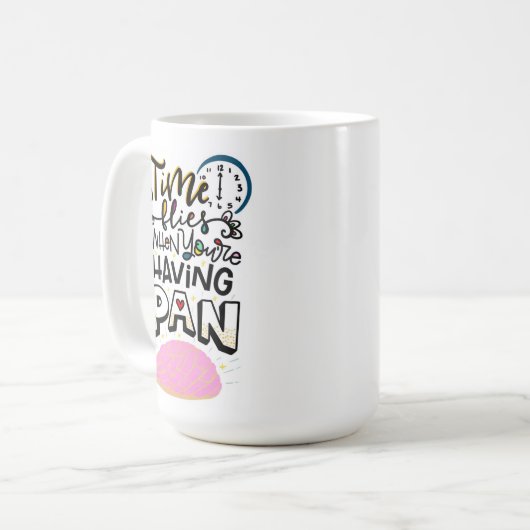 あなたは鍋をとると時間が経つ コーヒーマグカップ (正面左)