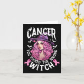 あなたは間違った魔女ハロウィーン乳癌を選んだ カード (黄色い花)