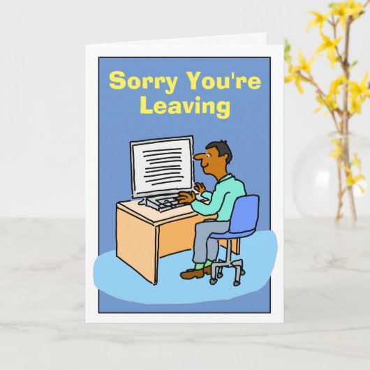 あなたは離れアジア男性。 カード (黄色い花)