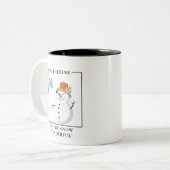 「あなたは雪が素晴らしい！」 パーソナライズされたマグカップ ツートーンマグカップ (正面左)