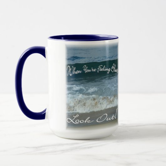 あなたは青い一見を感じた場合(美しい海) マグカップ (左)