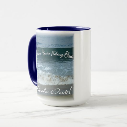 あなたは青い一見を感じた場合(美しい海) マグカップ (正面左)