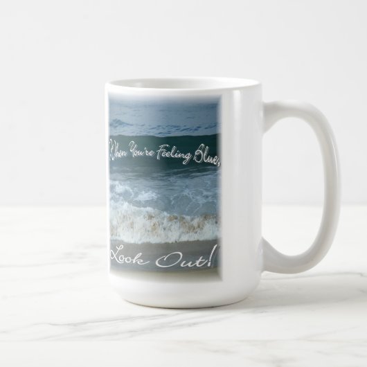 あなたは青い一見を感じた場合(美しい海) マグカップ (右)