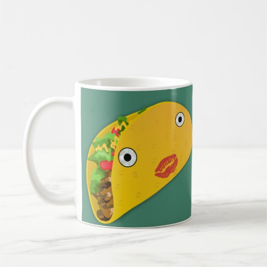 あなたは青が、タコスを得れば コーヒーマグカップ (左)