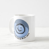 「あなたは青くなってもスマイル」コーやる気を起こさせるヒー コーヒーマグカップ (正面左)