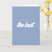 あなたは青は単に最高の勇気付けられる カード (黄色い花)