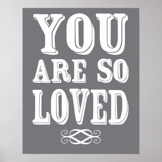 あなたは非常に愛されているポスター子供部屋ウォールプリント ポスター (正面)