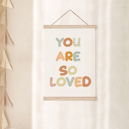 あなたは非常に愛されているレインボーベビー子供部屋 吊り下げ型タペストリー