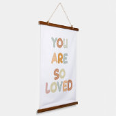 あなたは非常に愛されているレインボーベビー子供部屋 吊り下げ型タペストリー (傾斜あり)