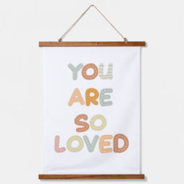 あなたは非常に愛されているレインボーベビー子供部屋 吊り下げ型タペストリー