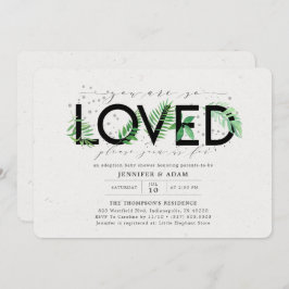 あなたは非常に愛されている熱帯養子縁組の赤ちゃんシャワー 招待状