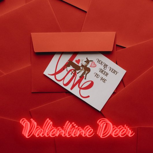 あなたは非常に鹿に私にバレンタニおもしろいーポストカード ポストカード