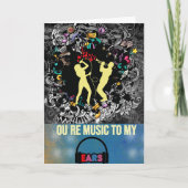 あなたは音楽を耳にバレンタインデー シーズンカード (正面)