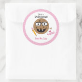 あなたは頭が切れるクッキーかわいい子供たちの教室先生 ラウンドシール (バッグ)