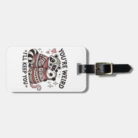 あなたは風変わりバレンタ保インラクーン ラゲッジタグ (正面横)