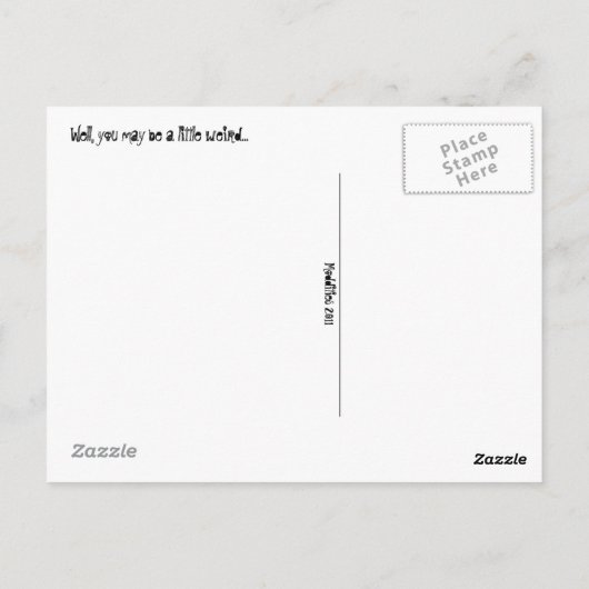 「あなたは風変わり...」 ポストカード (裏面)