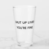 あなたは飲んで肝臓を閉じ素晴らしおもしろいる タンブラーグラス (正面)