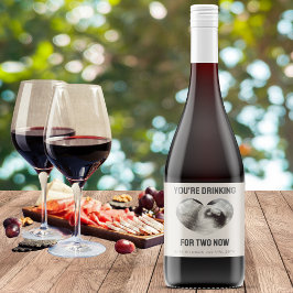 「あなたは飲んで2人」妊娠の発表 ワインラベル