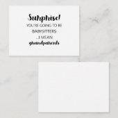 あなたは驚きはベビーシッターになる私が言う ノートカード (正面/裏面)