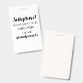 あなたは驚きはベビーシッターになる私が言う バッジ (表裏)