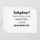 あなたは驚きはベビーシッターになる私が言う ポストカード (正面/裏面)