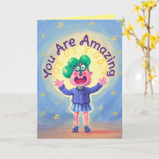 あなたは驚くばかりだ カード (黄色い花)