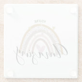 あなたは驚くべき前向き虹の贈り物 ガラスコースター (裏面)