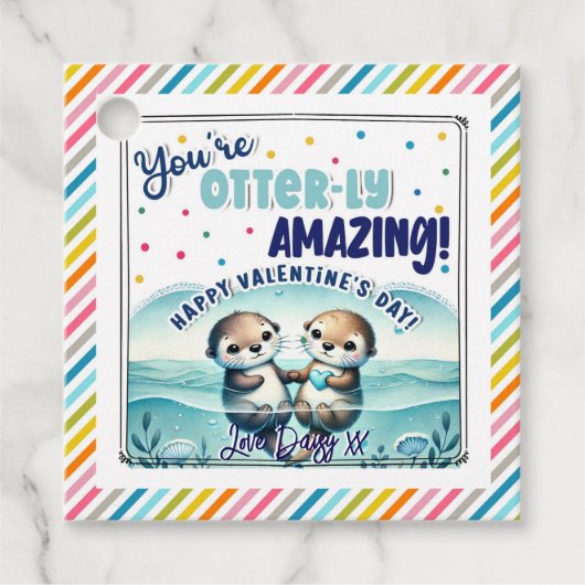 「あなたは驚くべき」バレンタインギフトラベル フェイバータグ (正面)