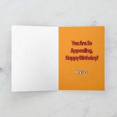 あなたは魅力的な3赤りんごハッピーバースデー カード (内部)