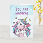 あなたは魔法だ – Unicornカード カード (黄色い花)