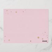 あなたは魔法のユニコーンとレインボーバレンタイン 箔シーズンポストカード (裏面)