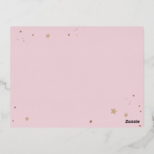 あなたは魔法のユニコーンとレインボーバレンタイン 箔シーズンポストカード (裏面)