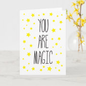 あなたは魔法の人　ありがとう　グリーティングカード カード (黄色い花)