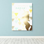 あなたは魔法の金ゴールド キャンバスプリント (インサイチュ (ウッドフロア))