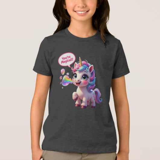 あなたは魔法！ユニコーン トライブレンドＴシャツ (正面)