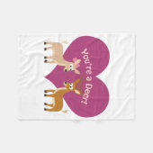 あなたは鹿！ フリースブランケット (正面(横))