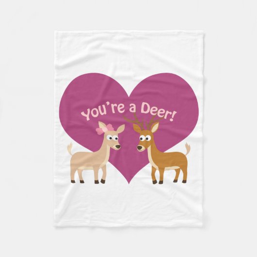 あなたは鹿！ フリースブランケット (正面)