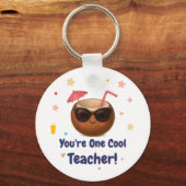 あなたは1つのクール先生 – かわいいココナッツ卒業 キーホルダー (正面)