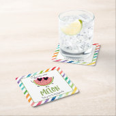 あなたは1メロンギフトラベル好意バッグ鍵ri スクエアペーパーコースター (インサイチュ)