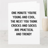 あなたは1分の若さとカッコいい、おもしろい誕生日 カード (正面)