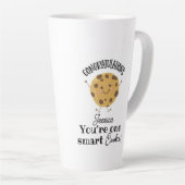 あなたは1回のクッキー頭が切れるコーヒーマグおめでとう カフェラテマグ (右アングル)