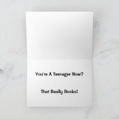 あなたは10代の若者?本当に岩だ！ カード (内部)