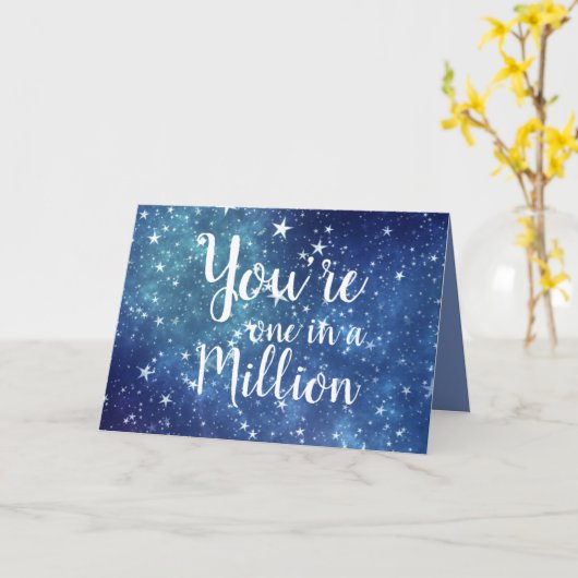 あなたは100万星空に カード (黄色い花)